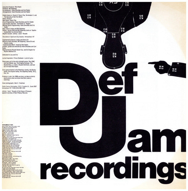 Public Enemy - Yo! Bum Rush The Show (Vinyl, LP, Album, Promo) Very Good Plus (VG+) / Very Good (VG)