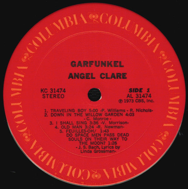 Art Garfunkel - Angel Clare (Vinyl, LP, Album, Stereo) Good Plus (G+) / Very Good (VG)