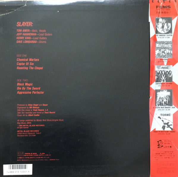 Slayer - Live Undead (Vinyl, 12", 33 ⅓ RPM, Mini-Album, Promo) Very Good Plus (VG+) / Very Good (VG)