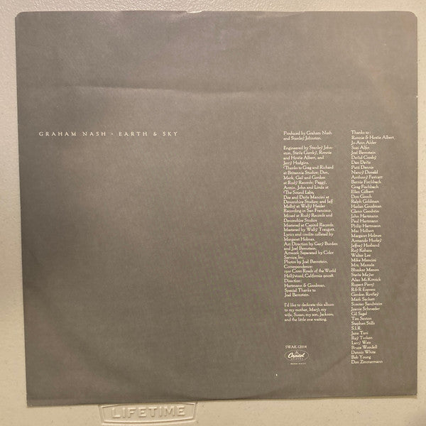 Graham Nash - Earth & Sky (Vinyl, LP, Album) Very Good (VG) / Very Good (VG)