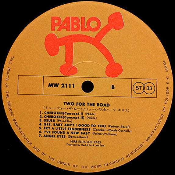 Herb Ellis - Two For The Road (Vinyl, LP, Album, Reissue) Very Good (VG) / Good Plus (G+)
