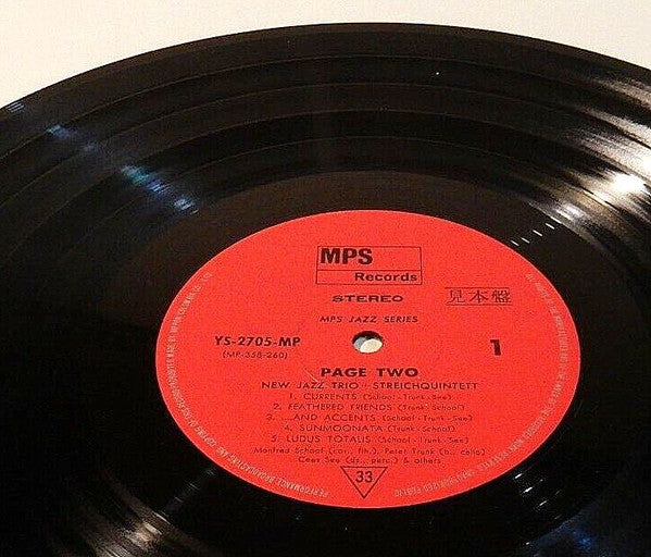 New Jazz Trio - Page Two (Vinyl, LP, Album, Promo) Very Good Plus (VG+) / Very Good Plus (VG+)