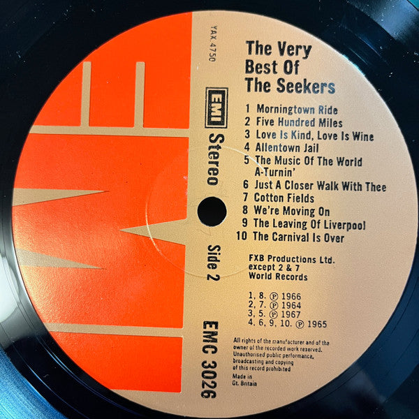 The Seekers - The Very Best Of The Seekers (Vinyl, LP, Compilation, Stereo) Good Plus (G+) / Good Plus (G+)
