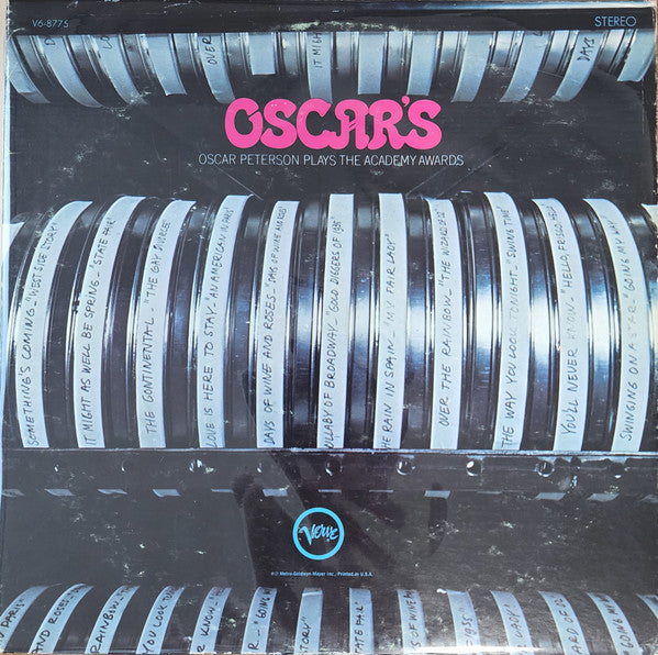 Oscar Peterson - Oscar's (Oscar Peterson Plays The Academy Awards) (Vinyl, LP, Album, Compilation, Stereo) Very Good Plus (VG+) / Very Good Plus (VG+)