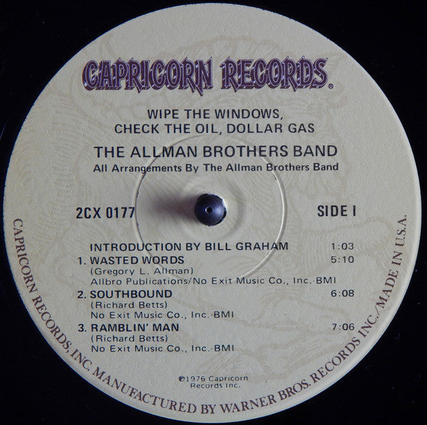 The Allman Brothers Band - Wipe The Windows, Check The Oil, Dollar ...