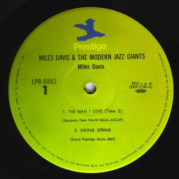 Miles Davis - Miles Davis And The Modern Jazz Giants (Vinyl, LP, Album, Compilation, Reissue, Mono) Near Mint (NM or M-) / Very Good Plus (VG+)