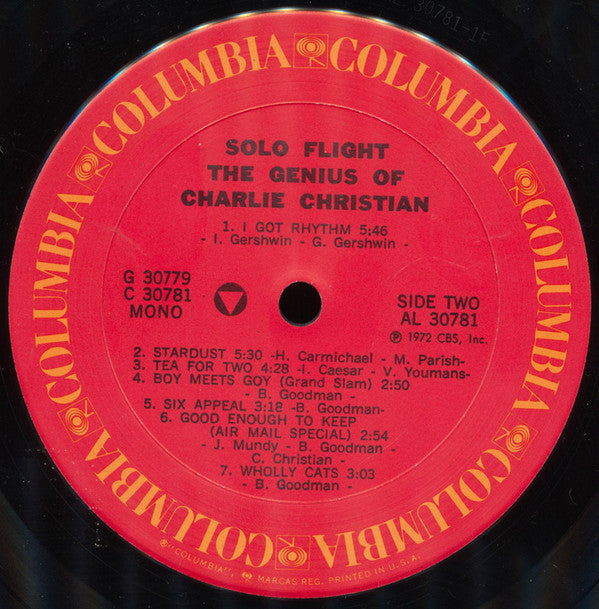 Charlie Christian - Solo Flight (The Genius Of Charlie Christian) (2xVinyl, LP, Compilation, Mono) Good Plus (G+) / Very Good (VG)