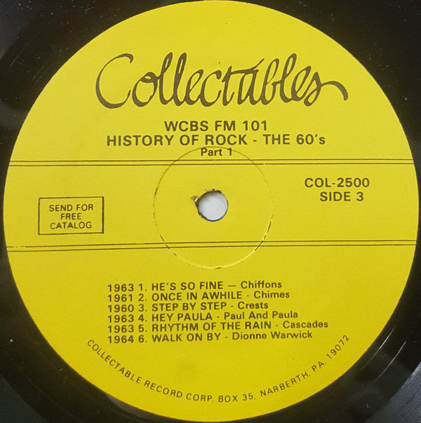 Various - WCBS FM101 History Of Rock - The 60's (2xVinyl, LP, Compilation) Very Good Plus (VG+) / Very Good Plus (VG+)