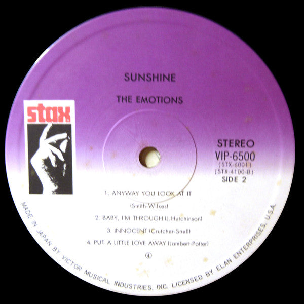 The Emotions - Sunshine (Vinyl, LP, Album) Good Plus (G+) / Good (G)