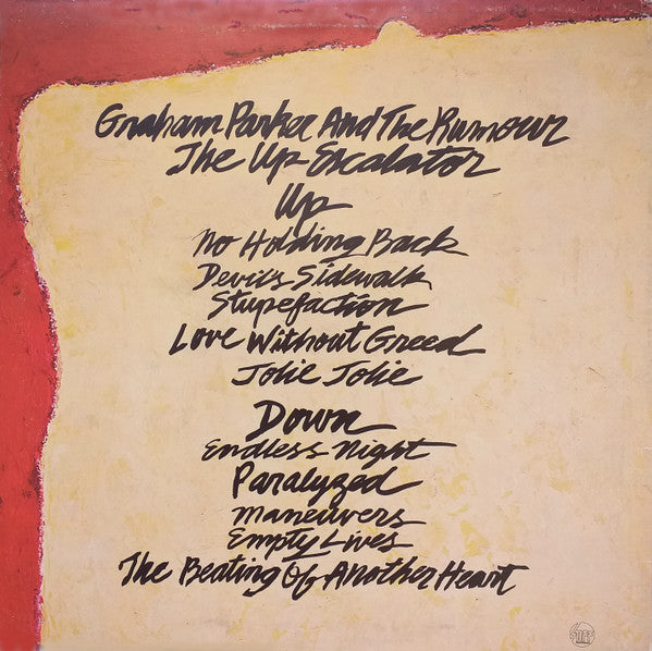 Graham Parker And The Rumour - The Up Escalator (Vinyl, LP, Album, Stereo) Very Good Plus (VG+) / Very Good (VG)