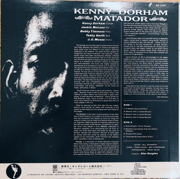 Kenny Dorham - Matador (Vinyl, LP, Album, Reissue, Stereo)