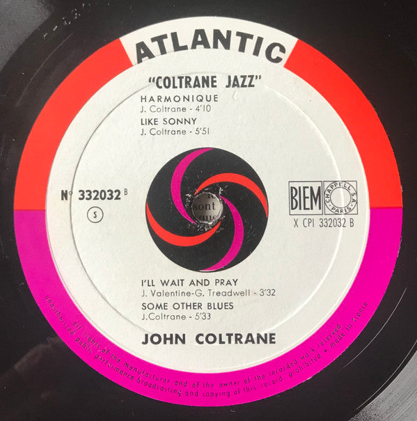 John Coltrane - Coltrane Jazz (Vinyl, LP, Album, Mono) Very Good (VG) / Very Good Plus (VG+)