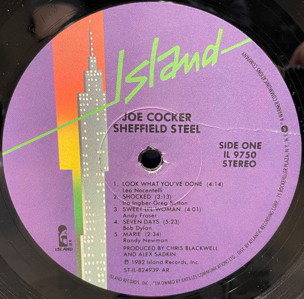 Joe Cocker - Sheffield Steel (Vinyl, LP, Album) Near Mint (NM or M-) / Very Good Plus (VG+)