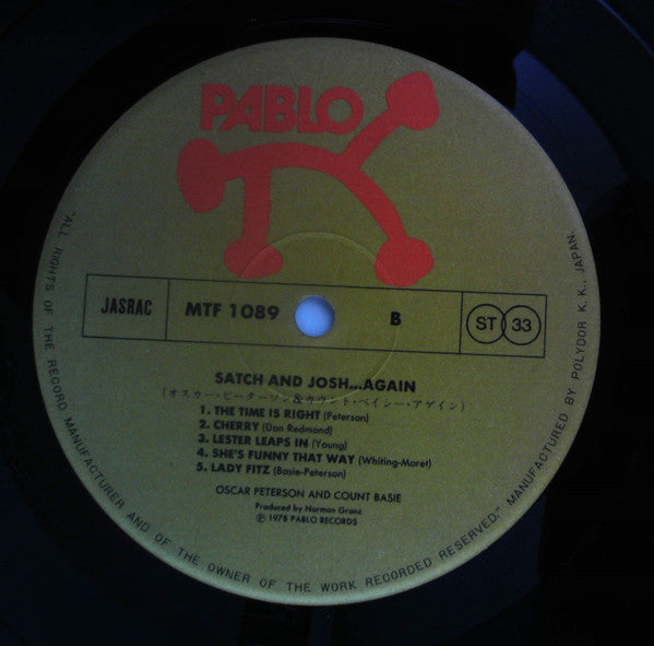 Oscar Peterson - Satch And Josh.....Again (Vinyl, LP, Album) Very Good Plus (VG+) / Very Good Plus (VG+)