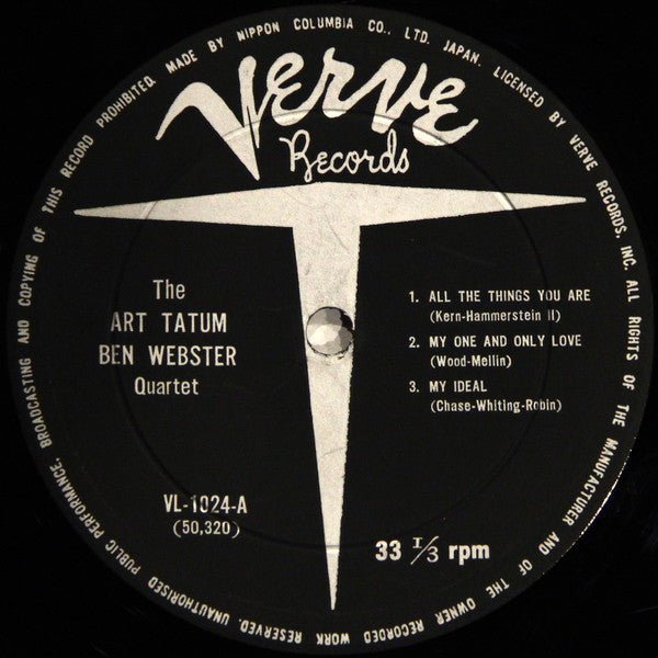 The Art Tatum - Ben Webster Quartet - The Art Tatum - Ben Webster Quartet (Vinyl, LP, Album) Very Good Plus (VG+) / Good (G)