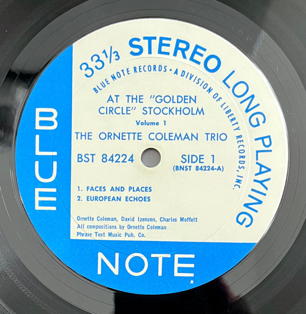 The Ornette Coleman Trio - At The "Golden Circle" Stockholm (Volume One) (Vinyl, LP, Album, Repress, Stereo) Very Good (VG) / Very Good Plus (VG+)