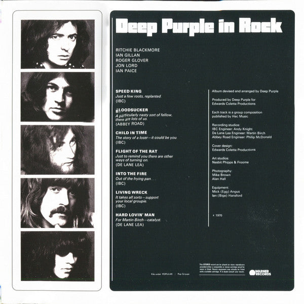Deep Purple - Deep Purple In Rock (Vinyl, LP, Album, Reissue, Stereo) Very Good Plus (VG+) / Very Good Plus (VG+)