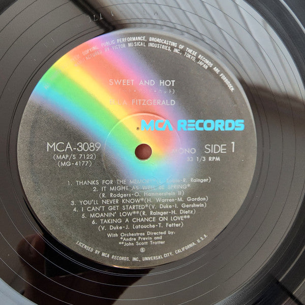 Ella Fitzgerald - Sweet And Hot (Vinyl, LP, Album, Reissue, Mono) Near Mint (NM or M-) / Very Good Plus (VG+)