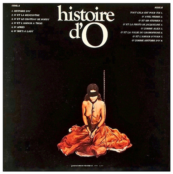 Pierre Bachelet - Histoire D'O - Bande Originale Du Film (Vinyl, LP, Album, Stereo) Very Good Plus (VG+) / Very Good (VG)