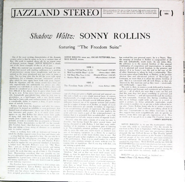 Sonny Rollins - Shadow Waltz (Vinyl, LP, Album, Reissue, Stereo)