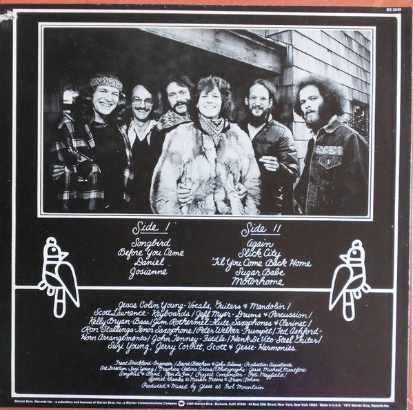 Jesse Colin Young - Songbird (Vinyl, LP, Album) Very Good Plus (VG+) / Good Plus (G+)