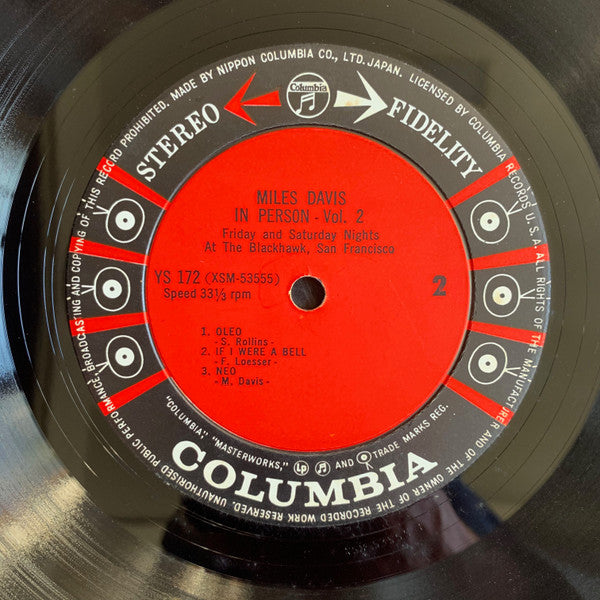 Miles Davis - In Person, Saturday Night At The Blackhawk, San Francisco, Vol.2 (Vinyl, LP, Album, Stereo) Very Good (VG) / Very Good (VG)