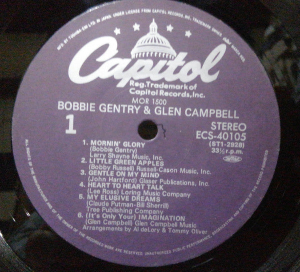 Bobbie Gentry - Bobbie Gentry & Glen Campbell (Vinyl, LP, Album, Reissue, Stereo) Very Good Plus (VG+) / Good Plus (G+)