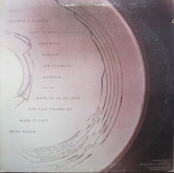 Alessi - All For A Reason (Vinyl, LP, Album) Very Good Plus (VG+) / Very Good Plus (VG+)