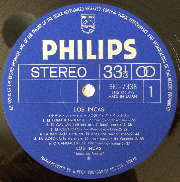 Los Incas - Succès Originaux (Vinyl, LP, Compilation) Very Good Plus (VG+) / Very Good (VG)