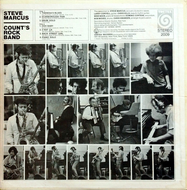 Steve Marcus - Count's Rock Band = 伯爵とロック (Vinyl, LP, Album, Stereo) Very Good (VG) / Very Good (VG)