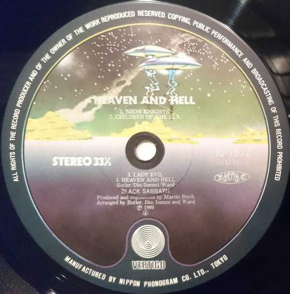 Black Sabbath - Heaven And Hell (Vinyl, LP, Album, Stereo) Very Good Plus (VG+) / Very Good (VG)