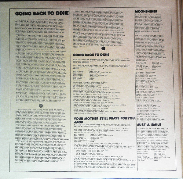Bill Clifton - Going Back To Dixie (2xVinyl, LP, Album) Good Plus (G+) / Very Good Plus (VG+)