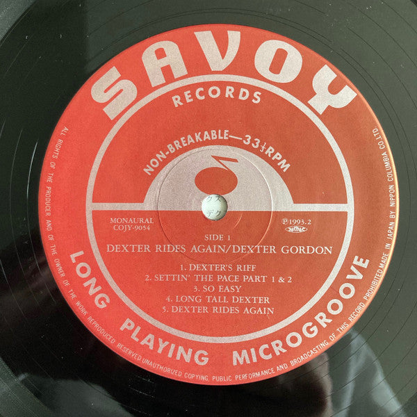 Dexter Gordon - Dexter Rides Again (Vinyl, LP, Album, Reissue, Mono) Very Good Plus (VG+) / Very Good Plus (VG+)