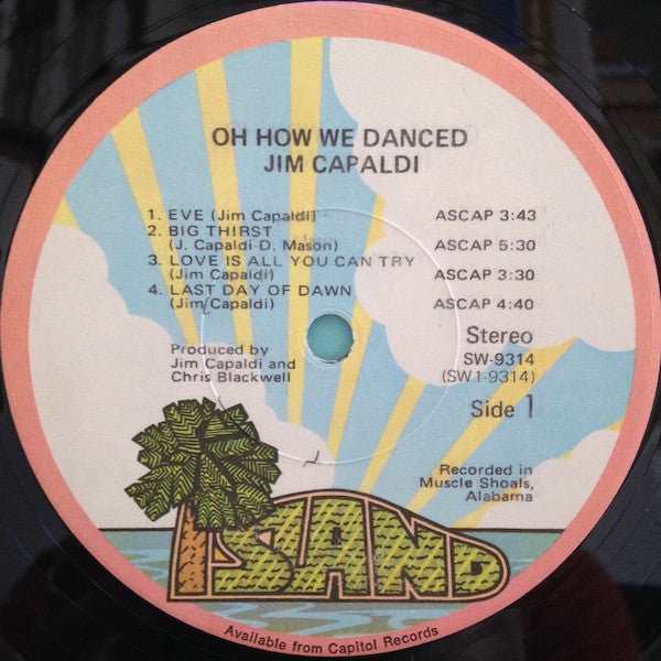 Jim Capaldi - Oh How We Danced (Vinyl, LP, Album) Good Plus (G+) / Very Good (VG)
