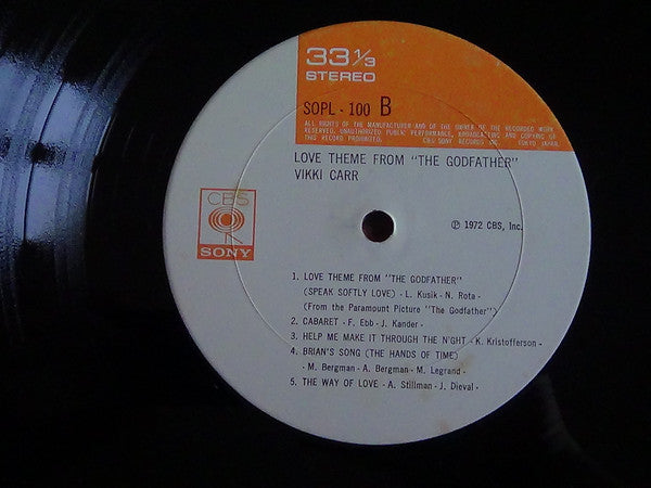 Vikki Carr - The First Time Ever (I Saw Your Face) (Vinyl, LP, Album) Very Good Plus (VG+) / Very Good (VG)