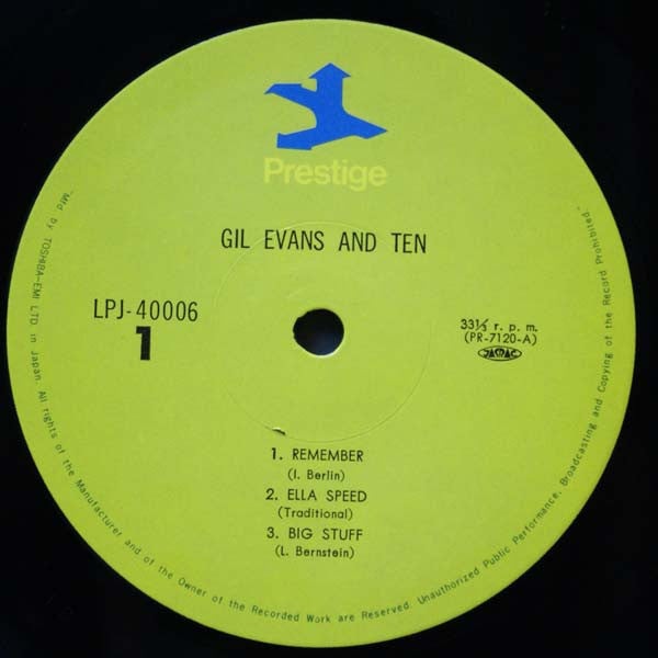 Gil Evans - Gil Evans & Ten (Vinyl, LP, Album, Reissue, Mono)