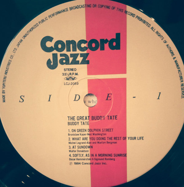 Buddy Tate - The Great Buddy Tate (Vinyl, LP, Album, Reissue) Very Good Plus (VG+) / Very Good (VG)