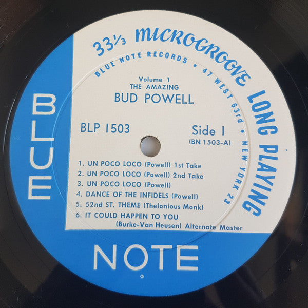 Bud Powell - The Amazing Bud Powell (Volume 1) (Vinyl, LP, Album, Mono) Good Plus (G+) / Very Good (VG)