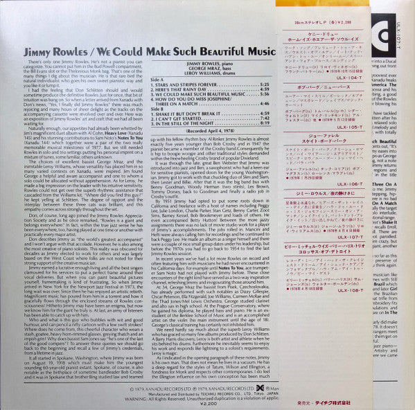 Jimmy Rowles - We Could Make Such Beautiful Music Together (Vinyl, LP, Album) Near Mint (NM or M-) / Very Good Plus (VG+)