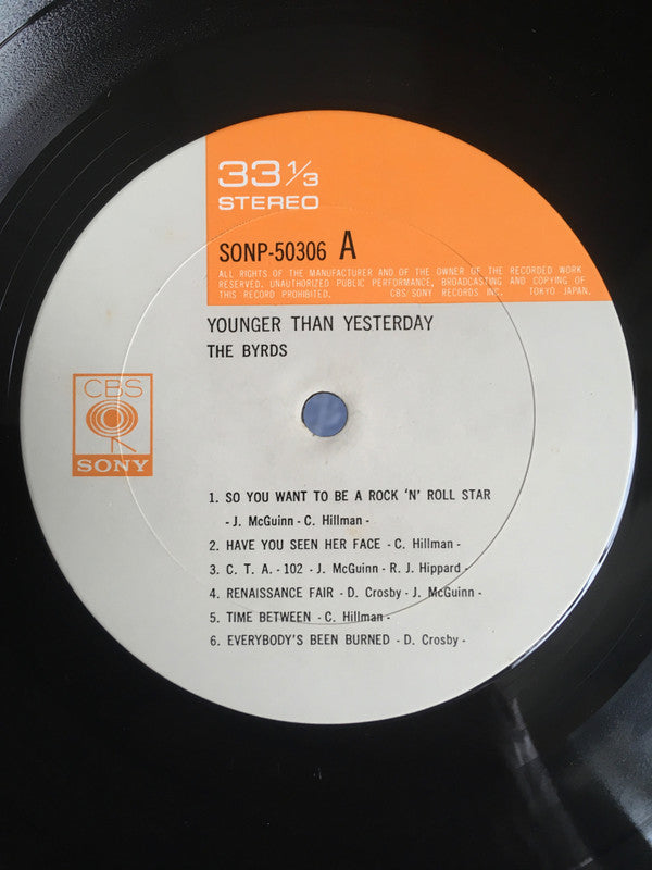 The Byrds - Younger Than Yesterday (Vinyl, LP, Album, Stereo) Very Good Plus (VG+) / Very Good Plus (VG+)