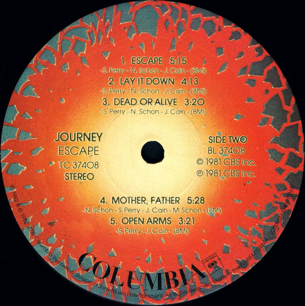 Journey - Escape (Vinyl, LP, Album, Reissue, Remastered, Special Edition, Stereo) Very Good Plus (VG+) / Very Good Plus (VG+)