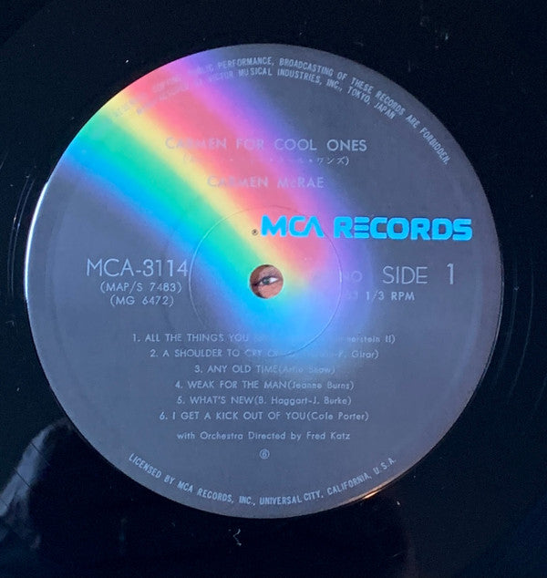 Carmen McRae - Carmen For Cool Ones (Vinyl, LP, Album, Reissue) Very Good Plus (VG+) / Very Good (VG)
