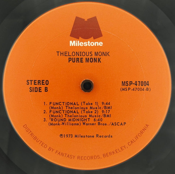 Thelonious Monk - Pure Monk (2xVinyl, LP, Compilation, Remastered, Stereo) Good Plus (G+) / Good (G)