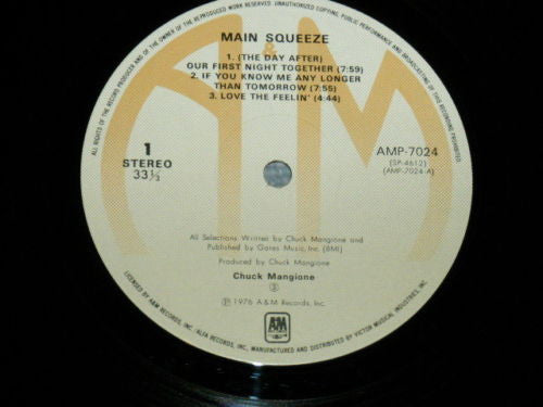 Chuck Mangione - Main Squeeze (Vinyl, LP, Album, Reissue) Very Good Plus (VG+) / Very Good Plus (VG+)