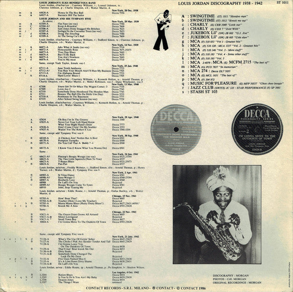 Louis Jordan And His Tympany Five - Hoodoo Man Vol 1 (1938-1940) (Vinyl, LP, Compilation, Remastered, Stereo) Very Good (VG) / Very Good (VG)