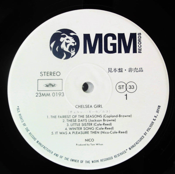 Nico (3) - Chelsea Girl (Vinyl, LP, Album, Promo, Reissue, Stereo) Near Mint (NM or M-) / Near Mint (NM or M-)