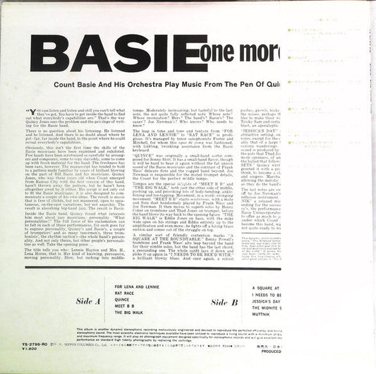 Count Basie Orchestra - Basie - One More Time (Vinyl, LP, Album, Reissue) Very Good Plus (VG+) / Very Good Plus (VG+)