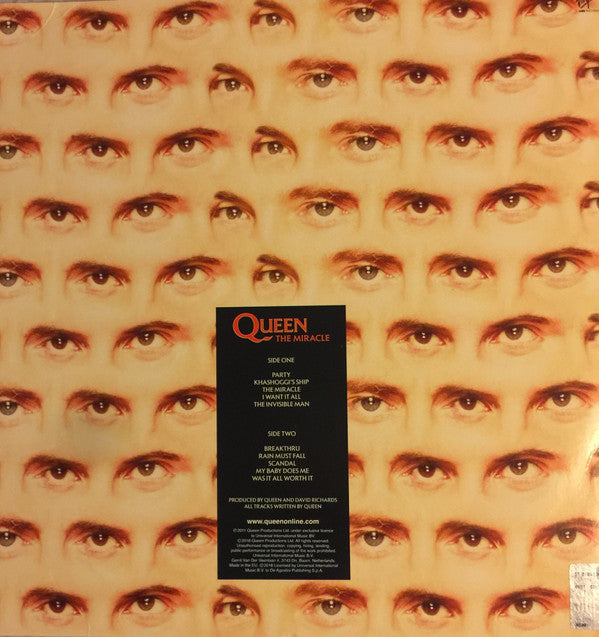 Queen - The Miracle (Vinyl, LP, Album, Reissue, Remastered, Stereo) Very Good Plus (VG+) / Very Good (VG)