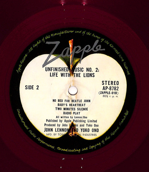 John Lennon & Yoko Ono - Unfinished Music No. 2: Life With The Lions (Vinyl, LP, Album) Very Good (VG) / Good Plus (G+)