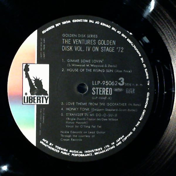 The Ventures - Ventures On Stage '72 - Golden Disk Vol. 4 (2xVinyl, LP, Compilation) Very Good Plus (VG+) / Very Good (VG)
